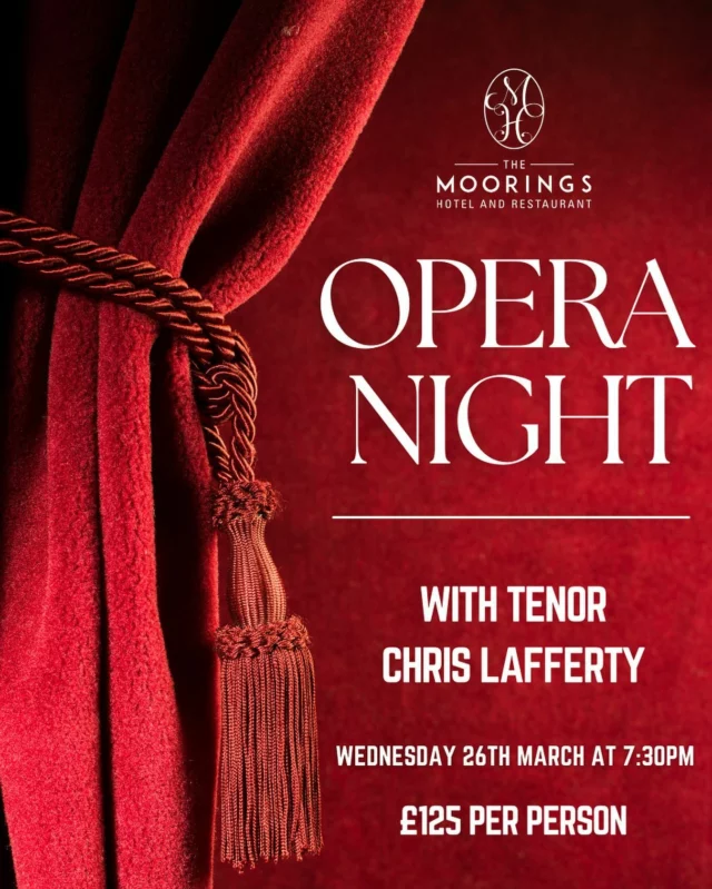 After that magical surprise NYE performance by @officialchrislafferty we are so excited to announce two special gala dinner nights to brighten the winter months ahead!⭐️ Chris will be returning to The Moorings for a Stage Night of musical theatre hits on 26th February and an Opera Night on the 26th of March. Tickets are limited so if you want to be part of something truly spine tingling this is it! Tickets are priced at £125 per person, and can be booked directly via our website or by email to reservations@themooringshotel.com. We are honoured to be able to share something so special with you all! There is nothing like music to lift the soul!And we just didn’t think it fair to keep Chris to ourselves!🎶 Snippet of his performance in reels! More info can be found on our website, link in bio🔗
.
.
.
.
.
#music #galadinner #operanight #musicaltheatre #specialevent #whatsonjersey @visitjersey